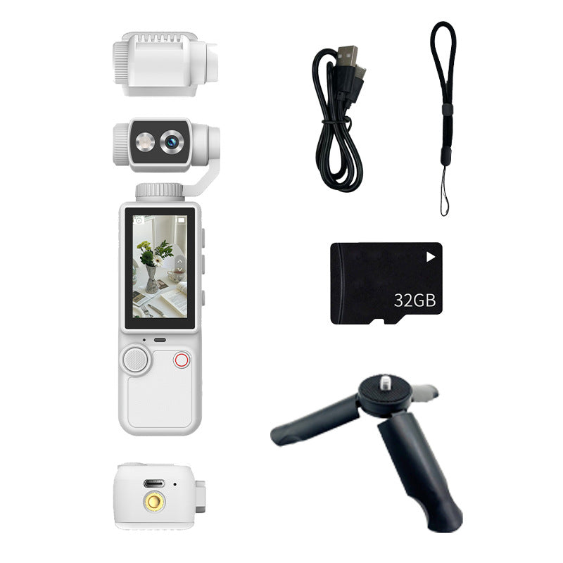 Q7 Pocket 4K Gimbal Camera with 180° Rotating Lens, Auto Focus & EIS