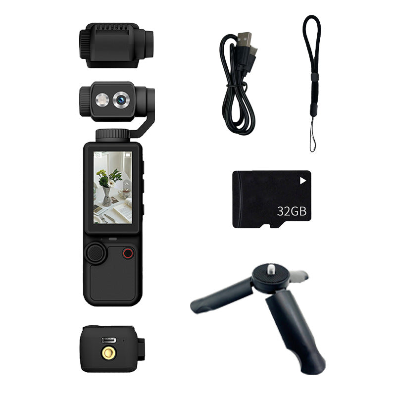Q7 Pocket 4K Gimbal Camera with 180° Rotating Lens, Auto Focus & EIS