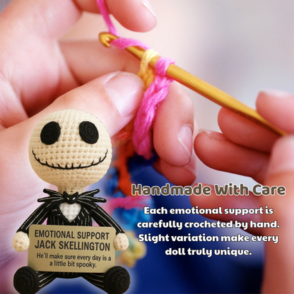 WoolyArtis™ - Emotional Support Art Jack Skellington Crochet Doll - WoolyArtis