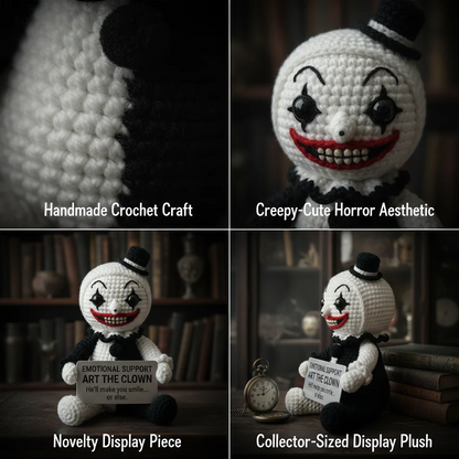 WoolyArtis™ - Emotional Support Art the Clown Crochet Doll - WoolyArtis