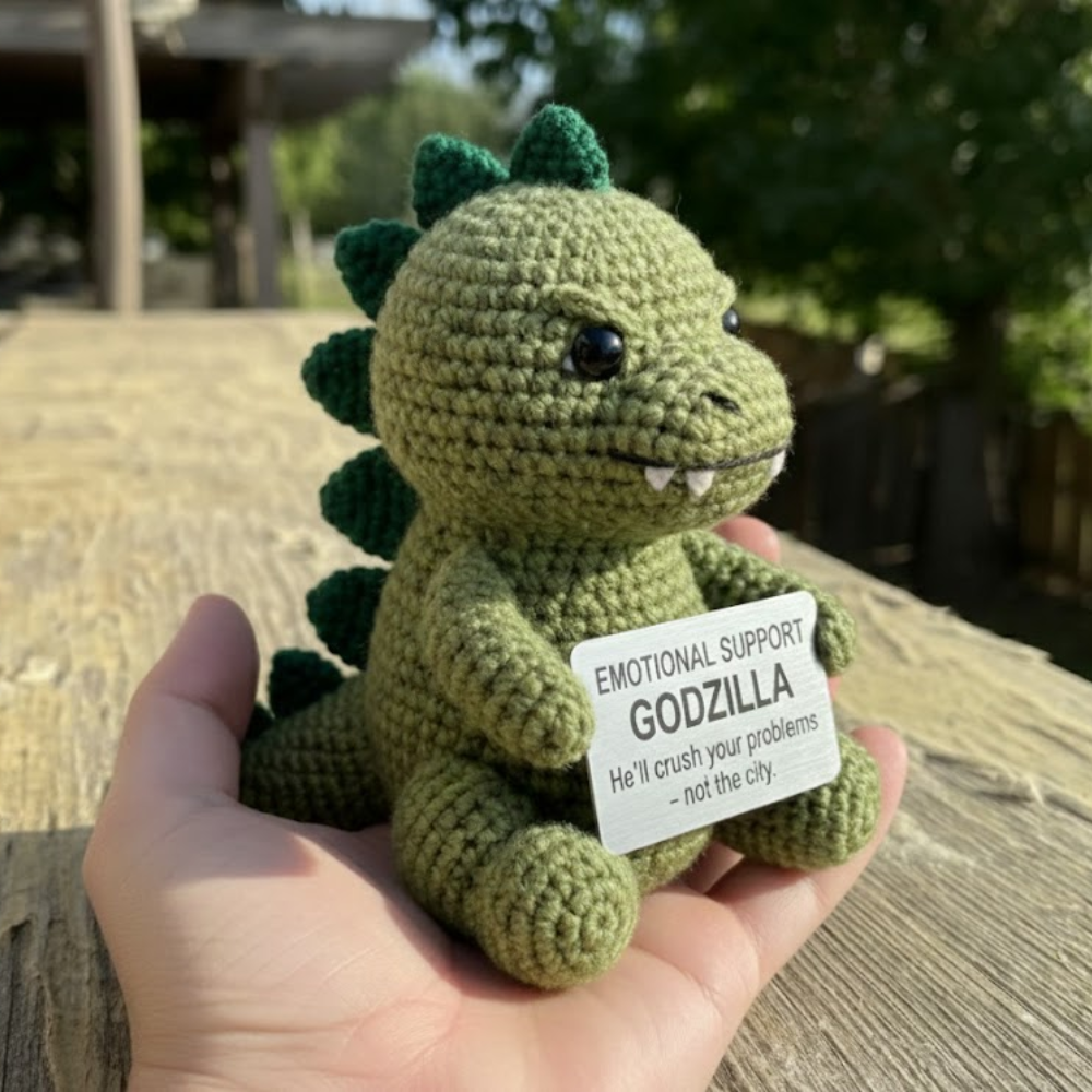 WoolyArtis™ - Emotional Support Godzilla Crochet Doll - WoolyArtis