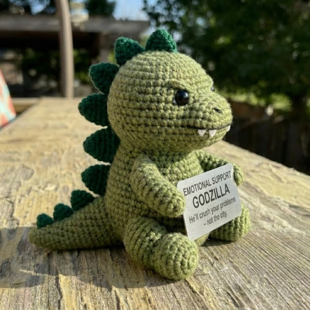 WoolyArtis™ - Emotional Support Godzilla Crochet Doll - WoolyArtis