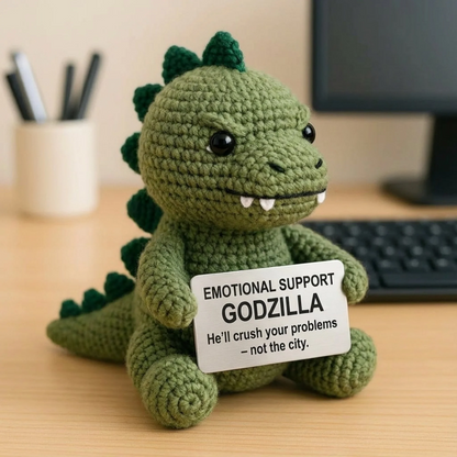 WoolyArtis™ - Emotional Support Godzilla Crochet Doll - WoolyArtis