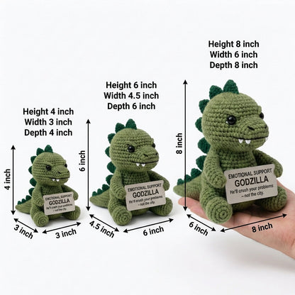 WoolyArtis™ - Emotional Support Godzilla Crochet Doll - WoolyArtis