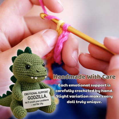 WoolyArtis™ - Emotional Support Godzilla Crochet Doll - WoolyArtis