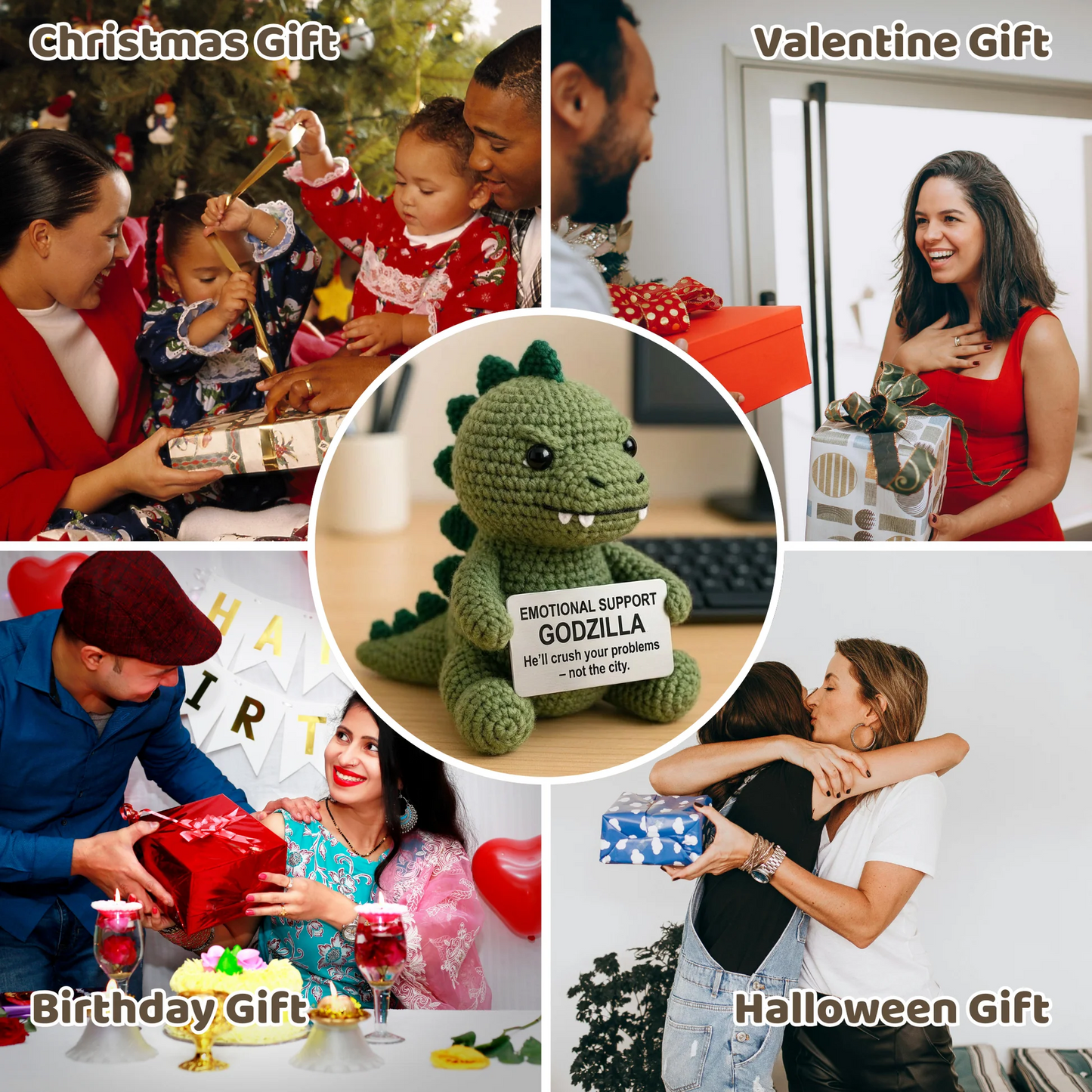 WoolyArtis™ - Emotional Support Godzilla Crochet Doll - WoolyArtis