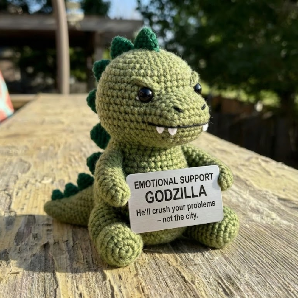 WoolyArtis™ - Emotional Support Godzilla Crochet Doll - WoolyArtis