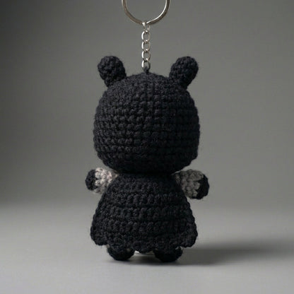 WoolyArtis™ - Handmade Crochet Batman Keychain & Car Mirror Hanging Accessory - WoolyArtis