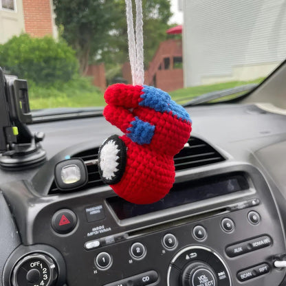 WoolyArtis™ - Handmade Crochet Spider Car Hanging - WoolyArtis