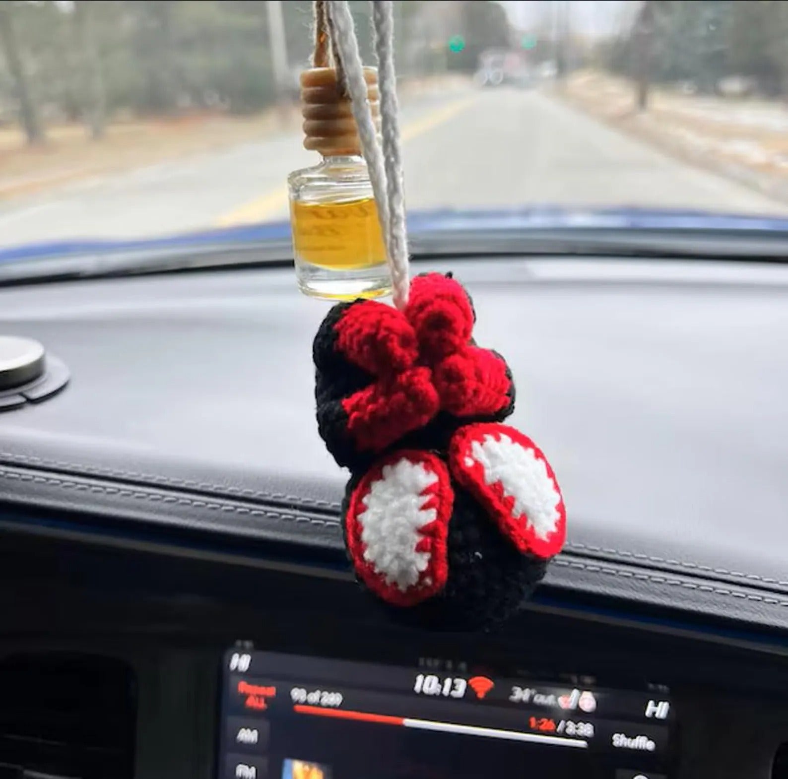 WoolyArtis™ - Handmade Crochet Spider Car Hanging - WoolyArtis