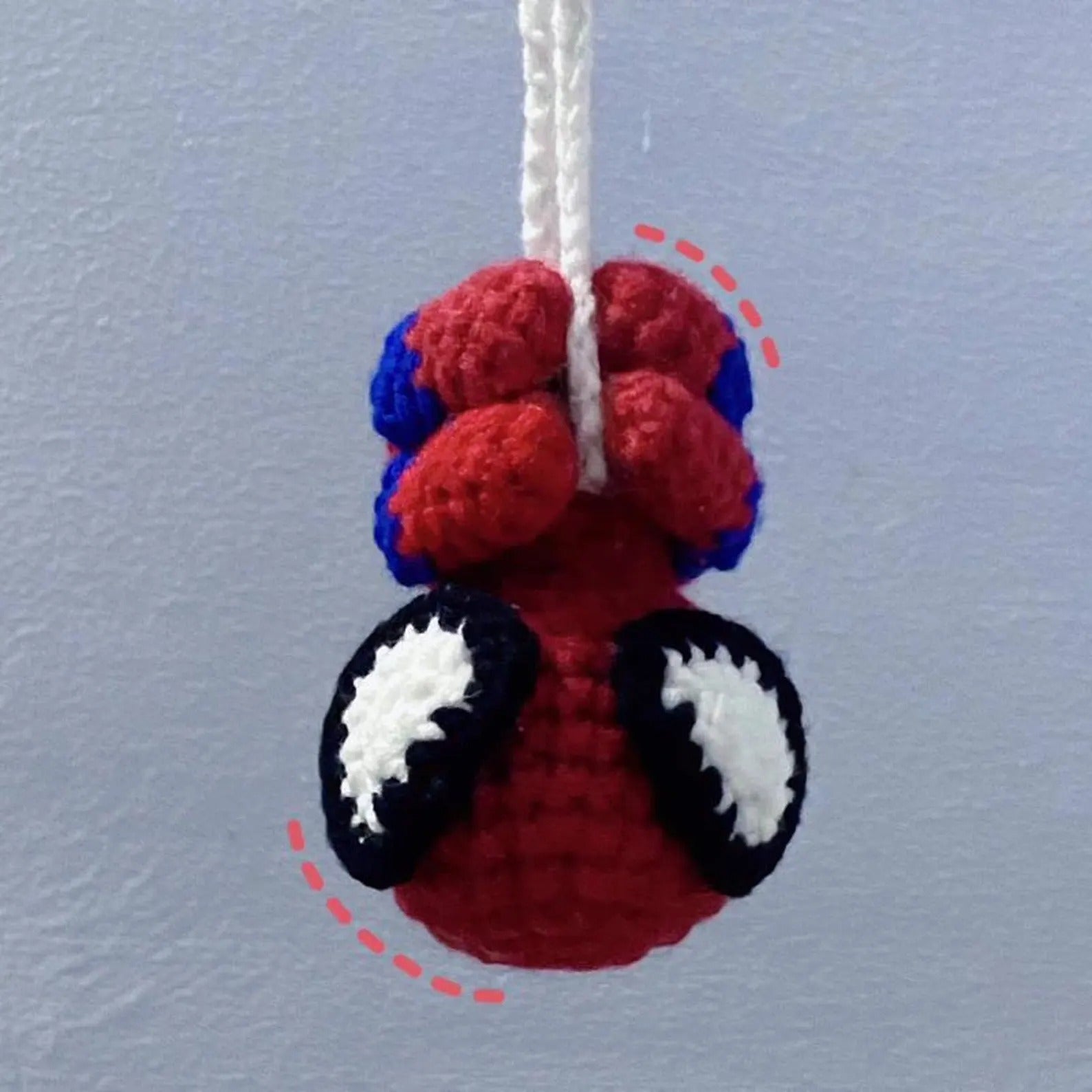 WoolyArtis™ - Handmade Crochet Spider Car Hanging - WoolyArtis