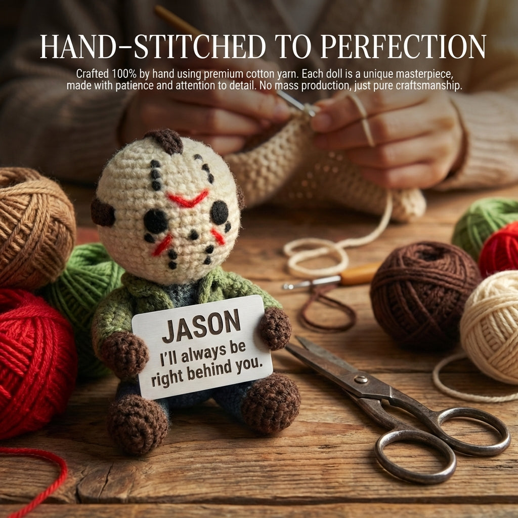 WoolyArtis™ - Emotional Support Jason Crochet Doll - WoolyArtis