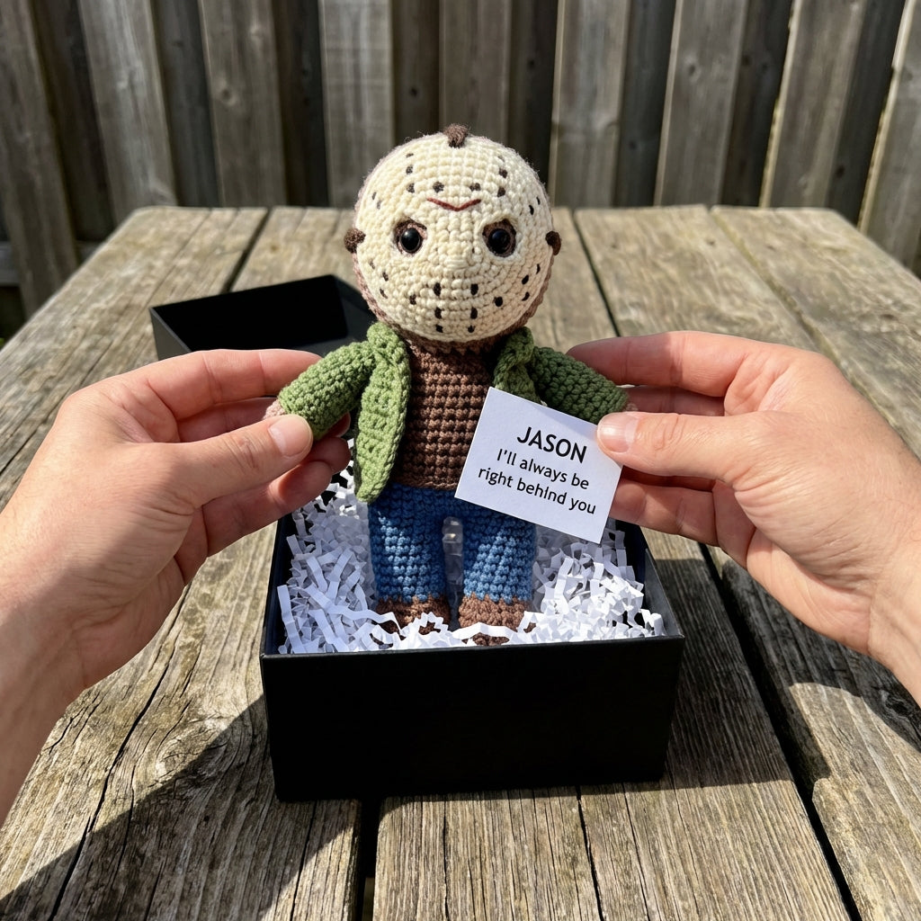 WoolyArtis™ - Emotional Support Jason Crochet Doll - WoolyArtis