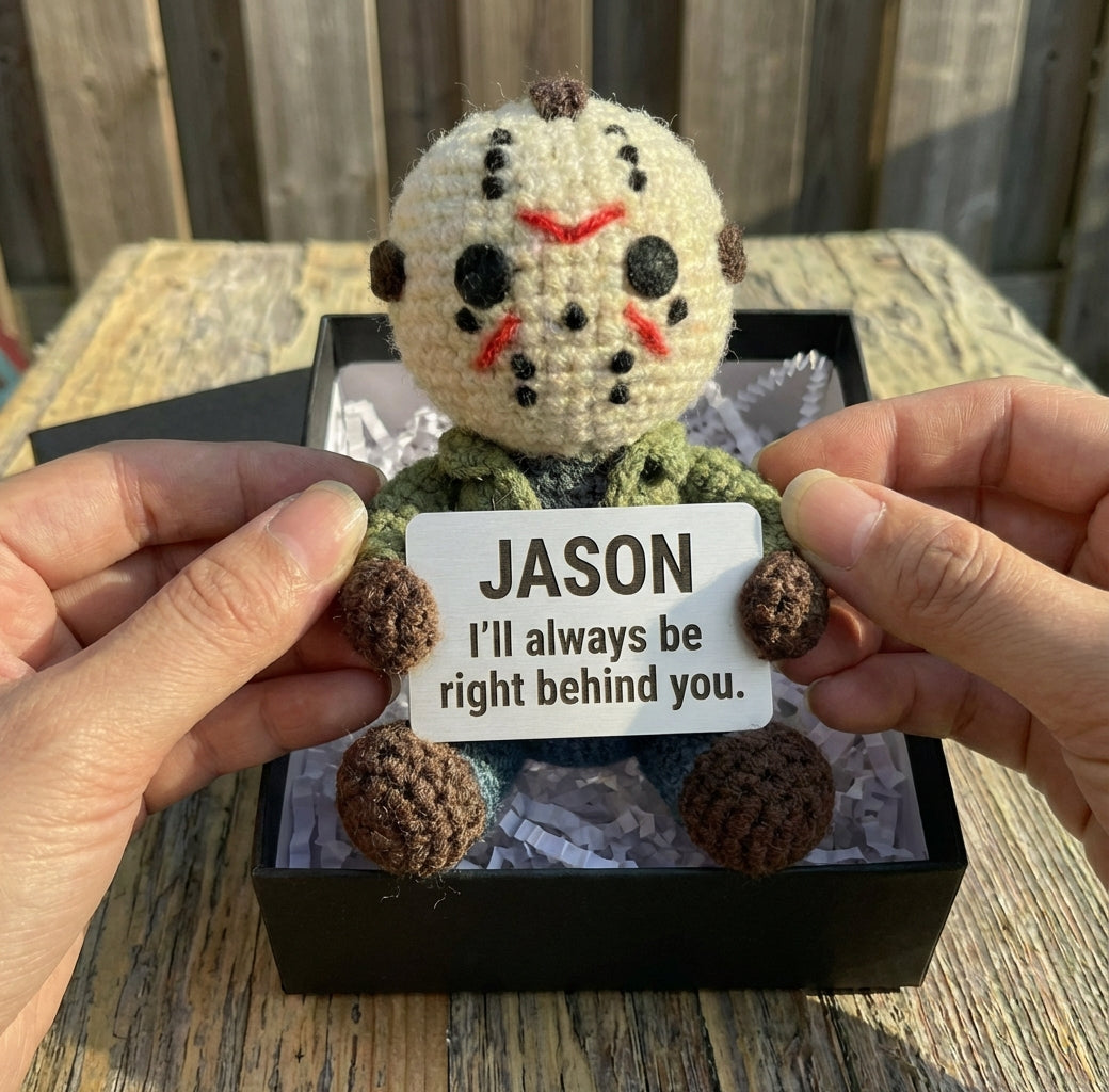 WoolyArtis™ - Emotional Support Jason Crochet Doll - WoolyArtis