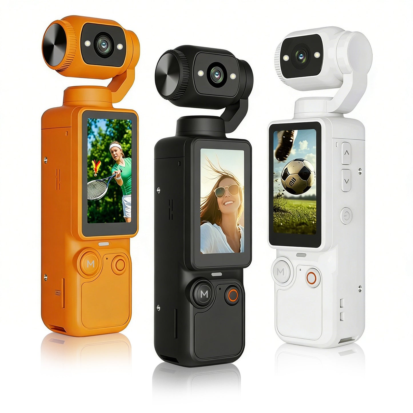 Q7 Pocket 4K Gimbal Camera with 180° Rotating Lens, Auto Focus & EIS