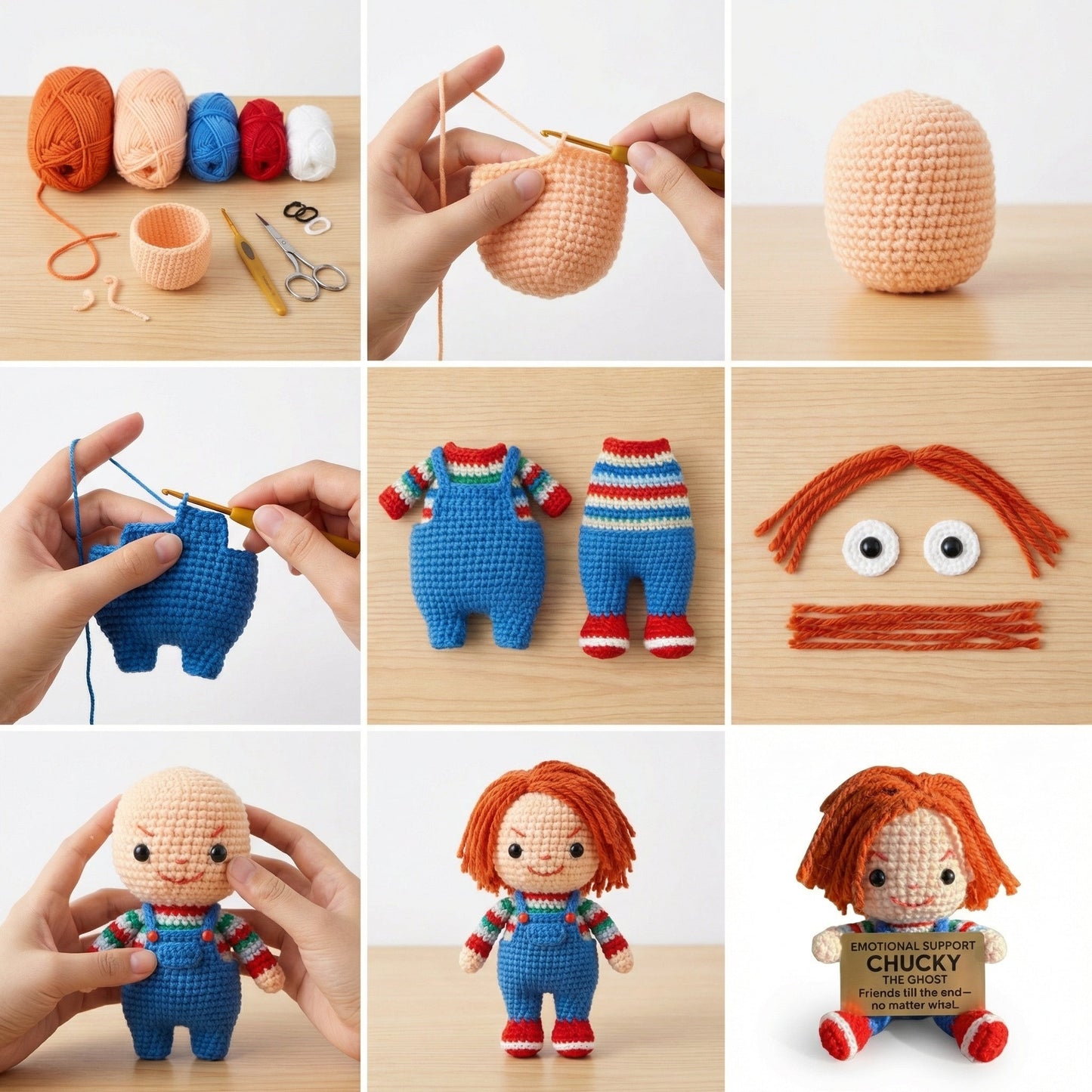 WoolyArtis™ - Emotional Support Chucky Crochet Doll - WoolyArtis