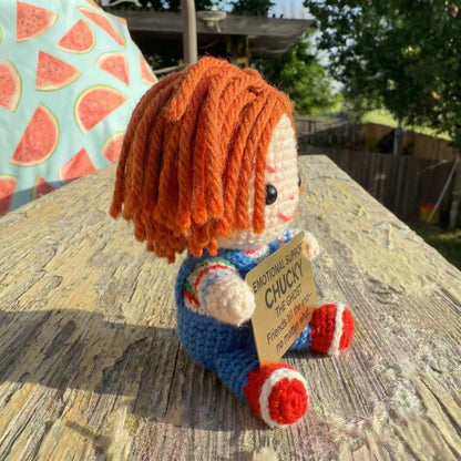 WoolyArtis™ - Emotional Support Chucky Crochet Doll - WoolyArtis