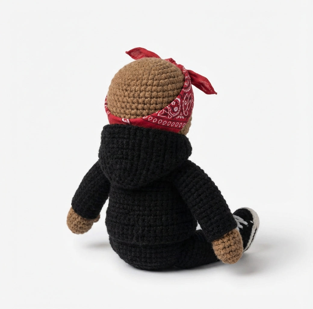 Meet your new comfort companion—a handcrafted crochet amigurumi doll inspired by iconic cultural figures. This soft, huggable creation combines meticulous artisanal detail with therapeutic tactile appeal, making it an ideal emotional support companion for moments when you need grounding and comfort. The plush construction invites gentle handling, while its thoughtful design serves as a meaningful decorative piece for shelves, desks, or bedside tables. Perfect for collectors of unique fiber art, stress relie