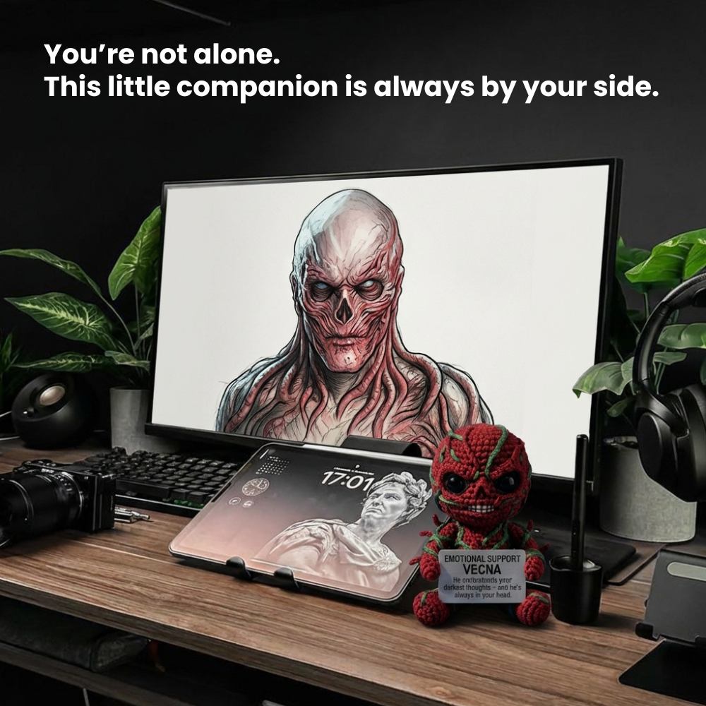 WoolyArtis | Emotional Support Vecna Crochet Doll – Handmade Horror Amigurumi Gift - WoolyArtis