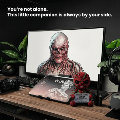 WoolyArtis | Emotional Support Vecna Crochet Doll – Handmade Horror Amigurumi Gift - WoolyArtis