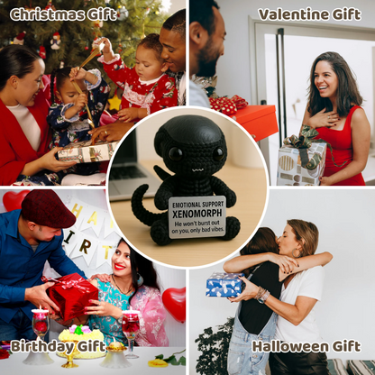 WoolyArtis™ - Emotional Support Art Xenomorph Crochet Doll - WoolyArtis