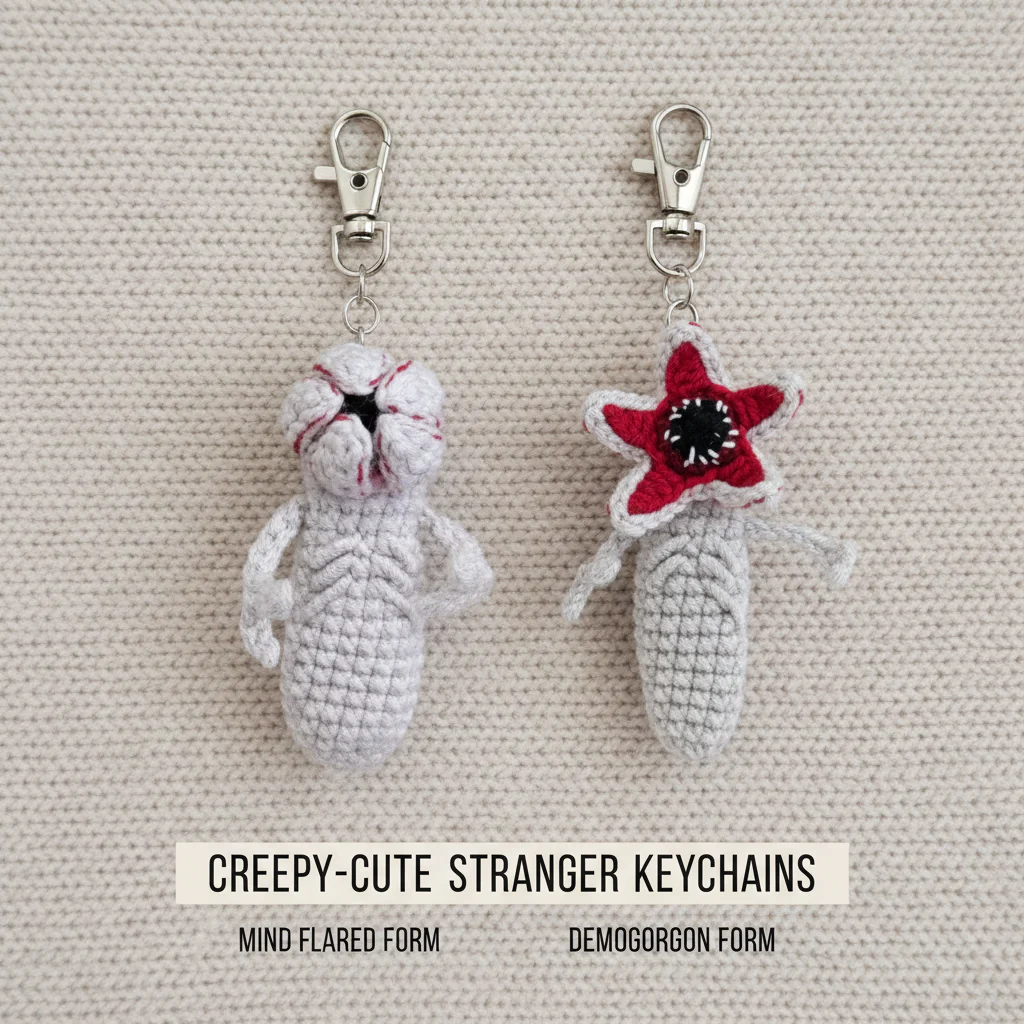 WoolyArtis™ - Demogorgon Fidget Keychain & Stress Relief Toy - WoolyArtis