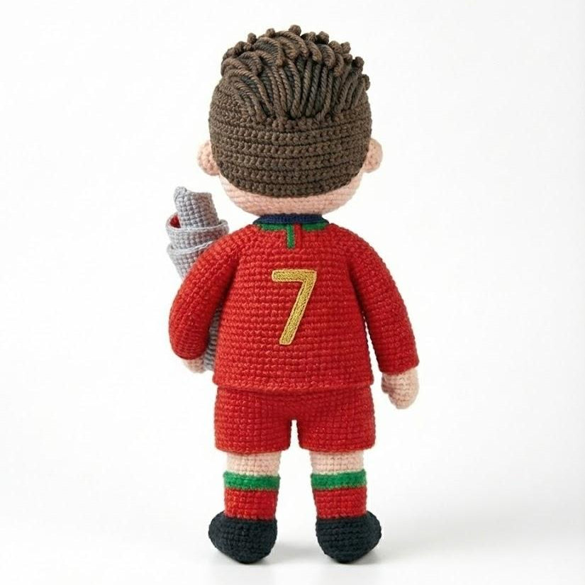 WoolyArtis™ - Emotional Support Art CR7 Crochet Doll - WoolyArtis